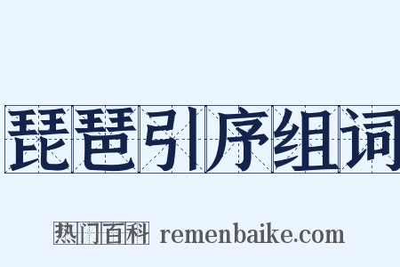 琵琶引序组词是什么意思的图片